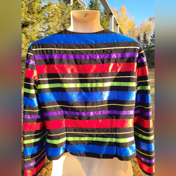 "Striped Splendor" 1980s Jacket - Picture 4 of 4